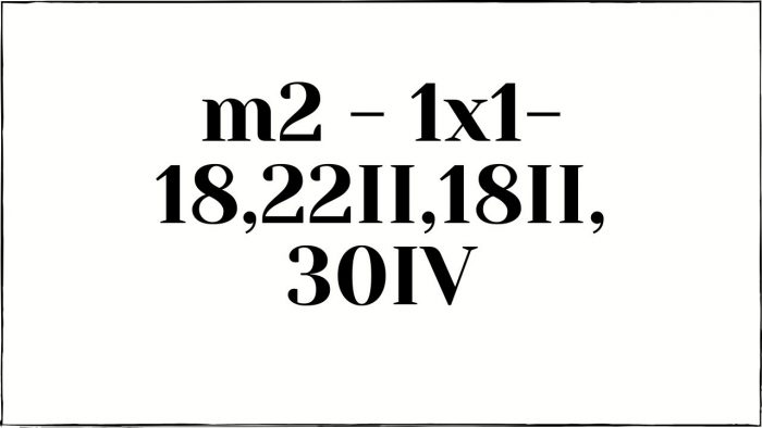 1x1-18,22II,18II,30I