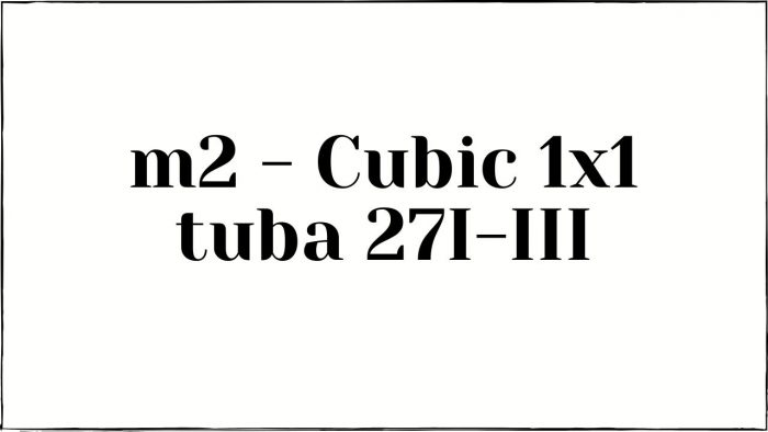 1x1 tuba 27I-III